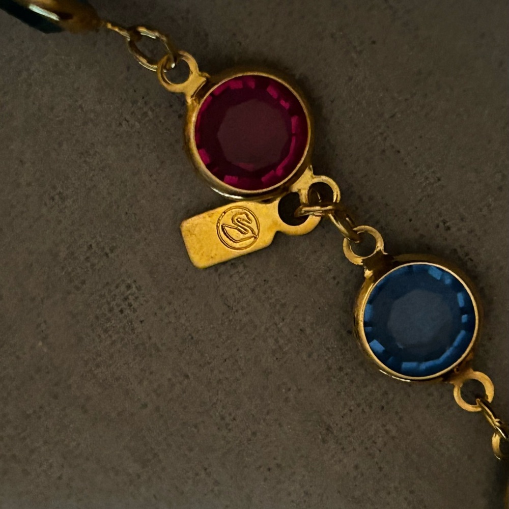 Authentic Swarovski Signed Vintage Multicolor Bez… - image 5